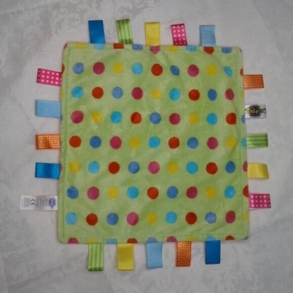 Taggies Security Blanket Lovey Sassy Terrycloth Teething Ring Turtle Rattle Toy